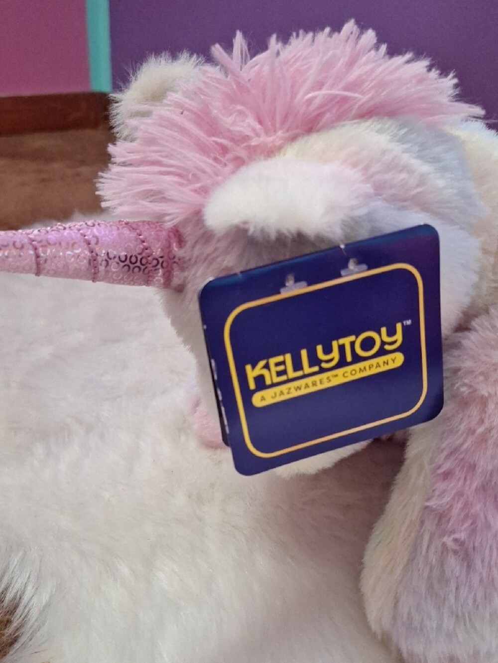 Kellytoy Pastel Rainbow Unicorn Plushie- NWT - Picture 2 of 11